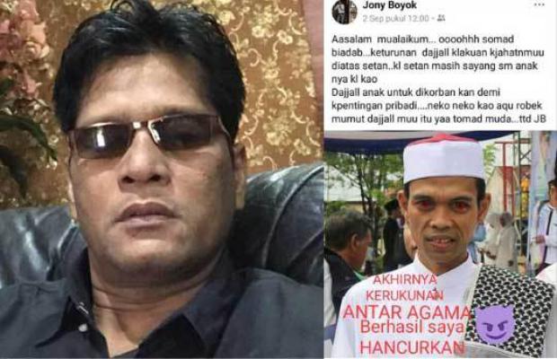 Pekan Ini, Jony Boyok Tersangka Penghinaan Terhadap UAS Disidangkan